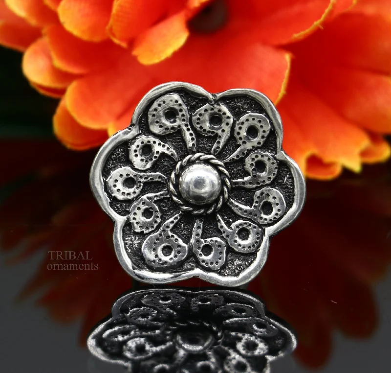 Exclusive Gemstone Jewelry Markdowns – Shop Now Floral design 925 Sterling silver handmade gorgeous chitai work adjustable rings band fabulous tribal temple ring band, charm ring ring493 Exclusive Gemstone Jewelry Markdowns – Shop Now Floral design 925 Sterling silver handmade gorgeous chitai work adjustable rings band fabulous tribal temple ring band, charm ring ring493