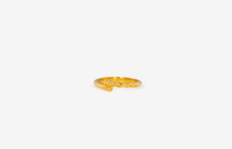 Shop Stylish Jewelry Now And Save Big IX Rustic twist Gold Plated Ring