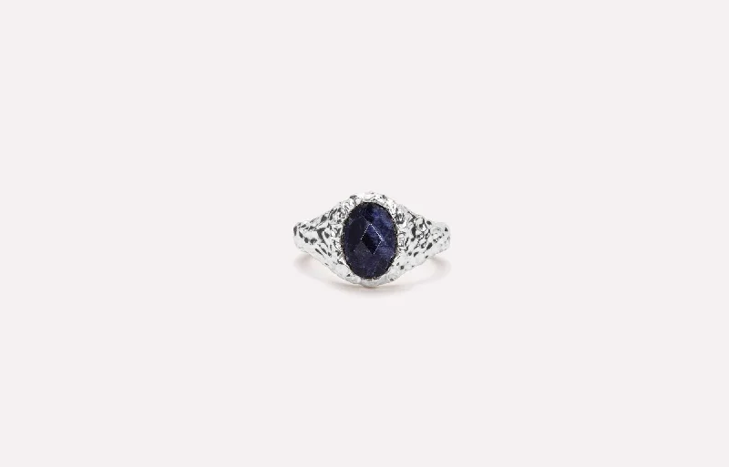 Flash Sale On Exquisite Jewelry – Don't Miss Out IX Crunchy Ornate Blue Sodalite Signet Ring