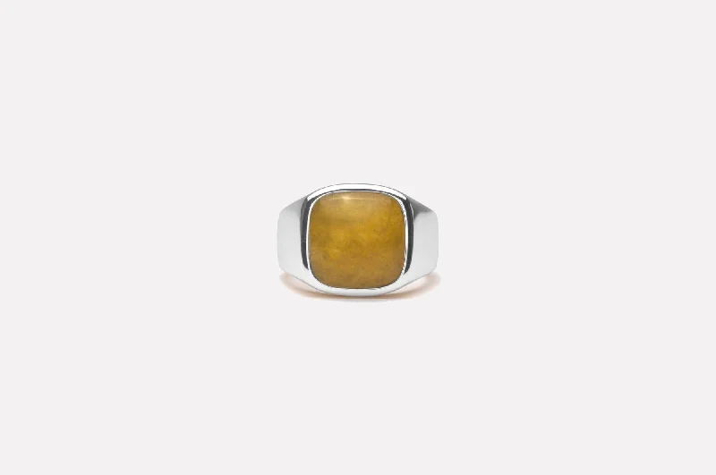 Limited-Time Jewelry Sale – Elegant Styles At Less IX Cushion Signet Adventurine Ring