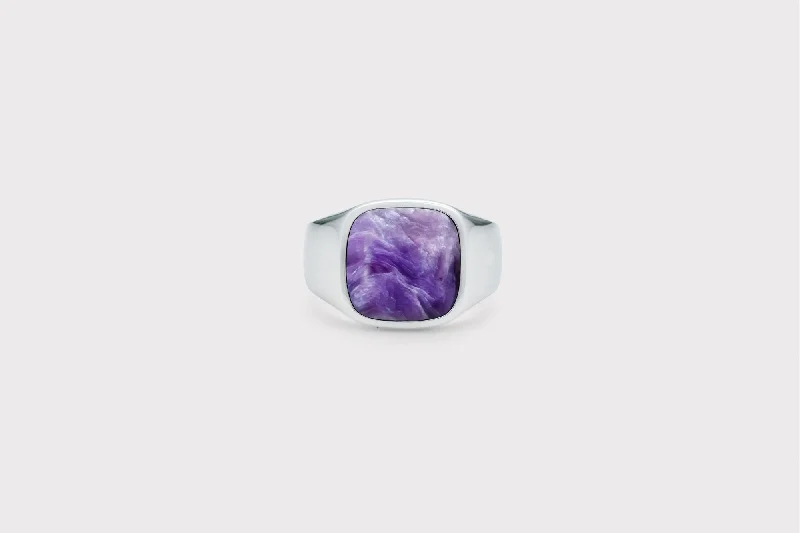 Holiday Jewelry Sale – Perfect Gifts At Great Prices IX Cushion Signet Charoite Ring