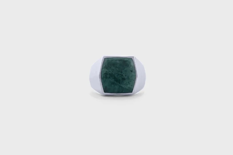 Exclusive Online Discounts On Stylish Jewelry IX Hexagon Marble Signet Ring