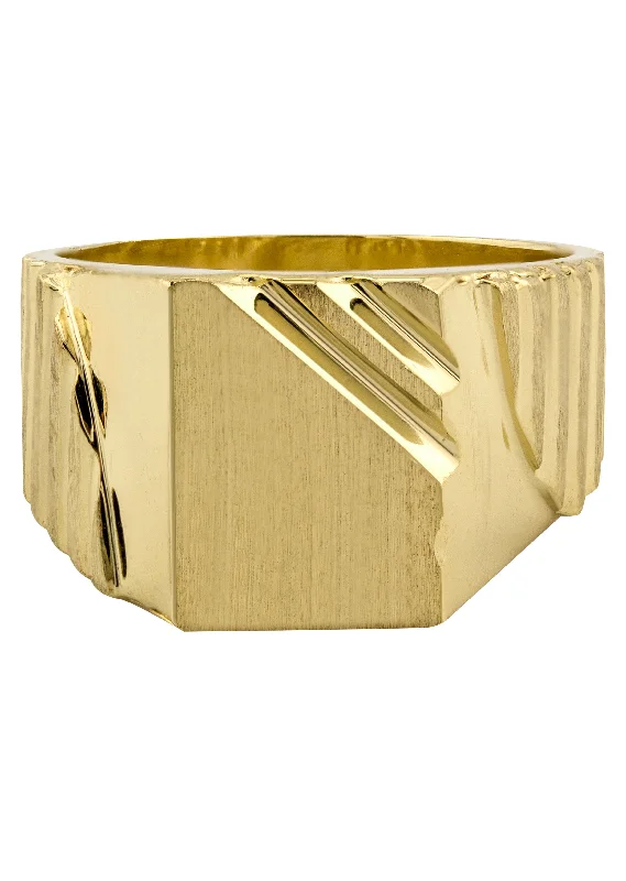 Mens Signet Ring - 10K Gold | 7 Grams