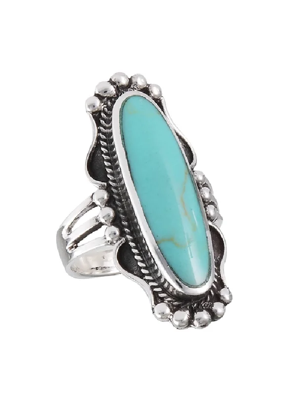 Long Turquoise Ring