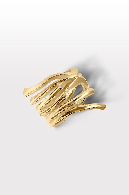 Exclusive Jewelry Discounts – Shop Now For Savings Tide 05 18K Gold Plated Ring