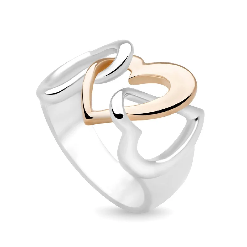 Delicate Crystal Jewelry For Sophisticated Charm Love Twixt Ring (Deluxe)