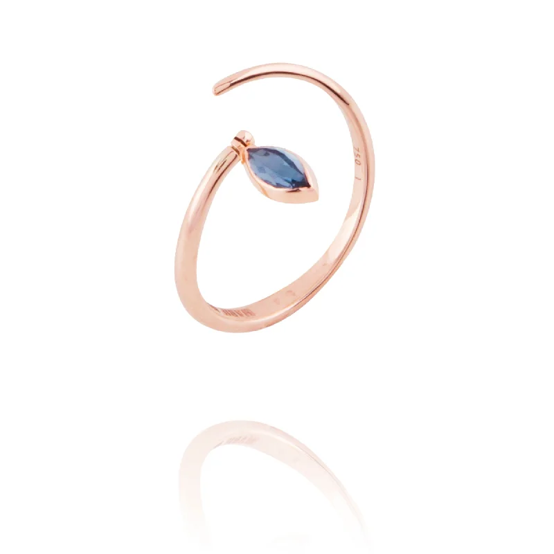 Grab Your Favorite Jewelry At The Lowest Prices Swinging Spiral 18K Rosegold Ring w. Topaz & Amethyst Grab Your Favorite Jewelry At The Lowest Prices Swinging Spiral 18K Rosegold Ring w. Topaz & Amethyst