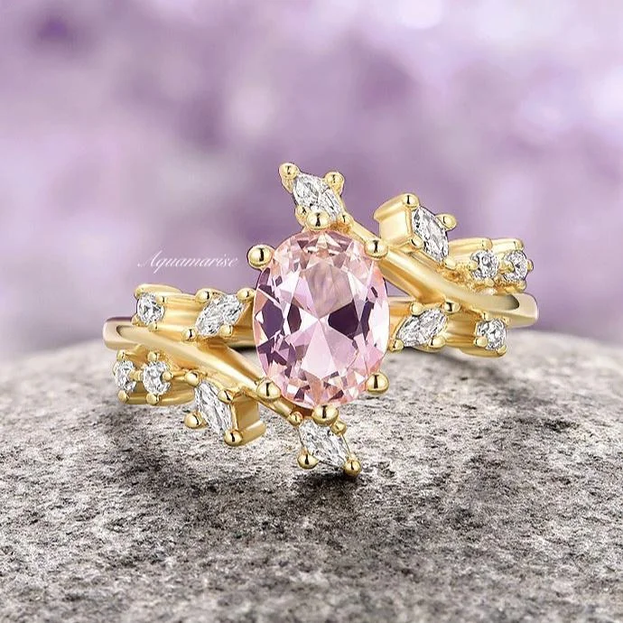 Premium Jewelry At Special Low Prices For A Limited Time Morganite Fairy Leaf Engagement Ring- 14K Solid Yellow Gold Premium Jewelry At Special Low Prices For A Limited Time Morganite Fairy Leaf Engagement Ring- 14K Solid Yellow Gold