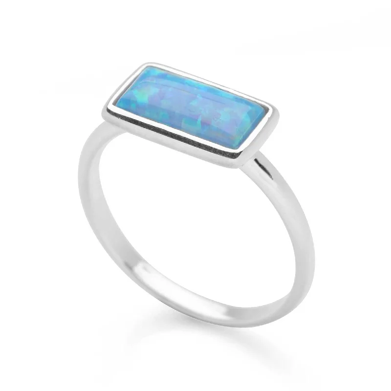 Your Dream Jewelry At Dream Prices Blue Opal Bar Ring