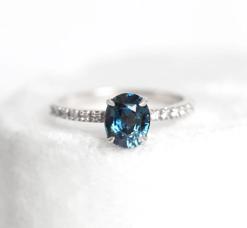 Best-Selling Jewelry Styles Now At Exclusive Discounts Zoe Blue Sapphire Diamond Ring