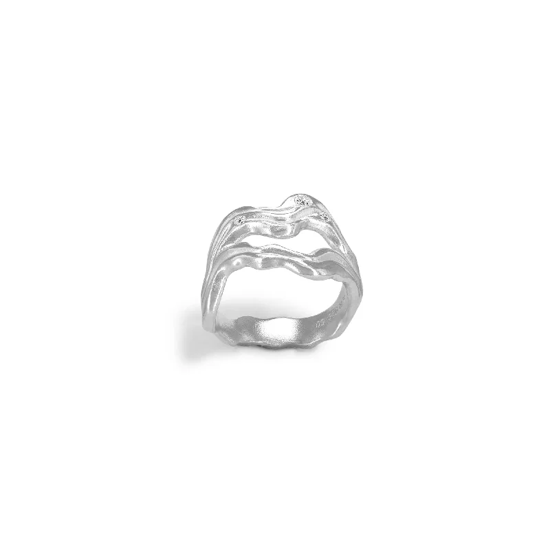Limited-Stock Jewelry Sale – Once It's Gone, It's Gone Cassiopeia Silver Ring w. Zirconia Limited-Stock Jewelry Sale – Once It's Gone, It's Gone Cassiopeia Silver Ring w. Zirconia
