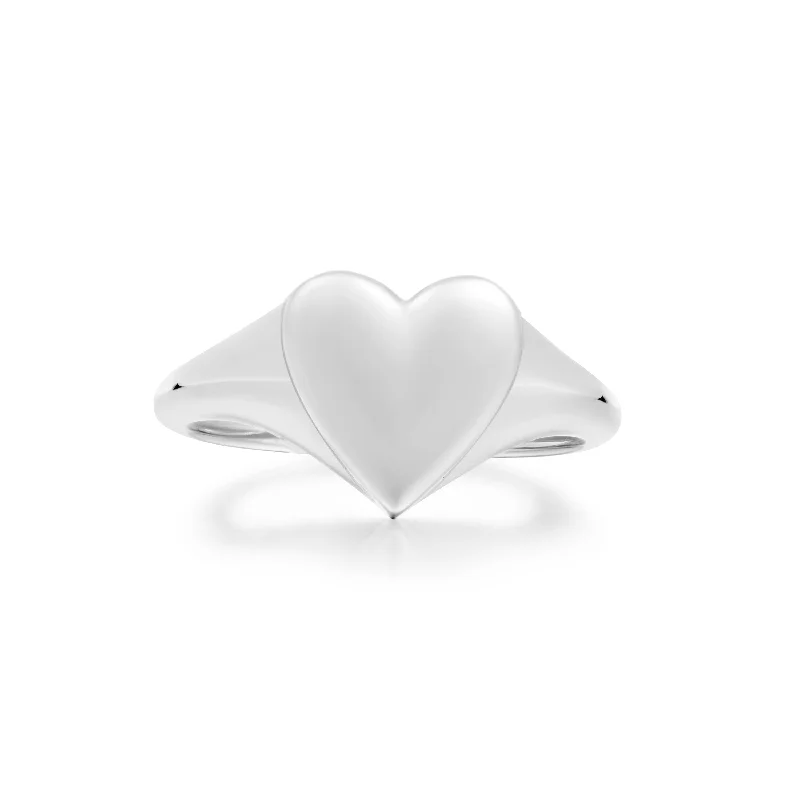 Silver Love Signet Ring