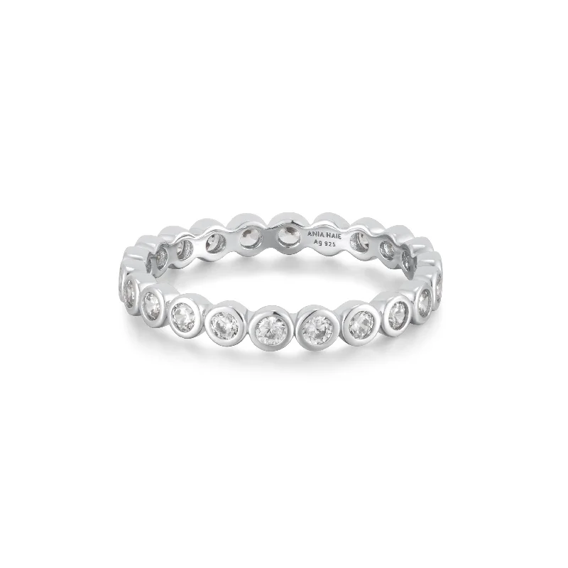 Silver Bezel Set Ring