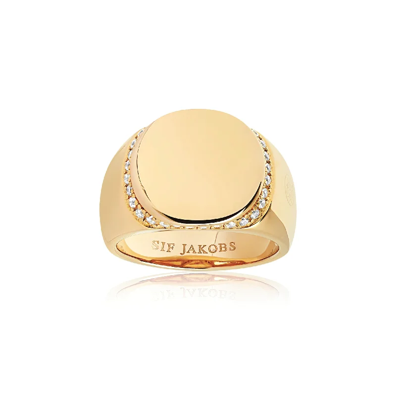 Seasonal Jewelry Deals – Elevate Your Style Follina Gold Plated Ring w. White Zirconias