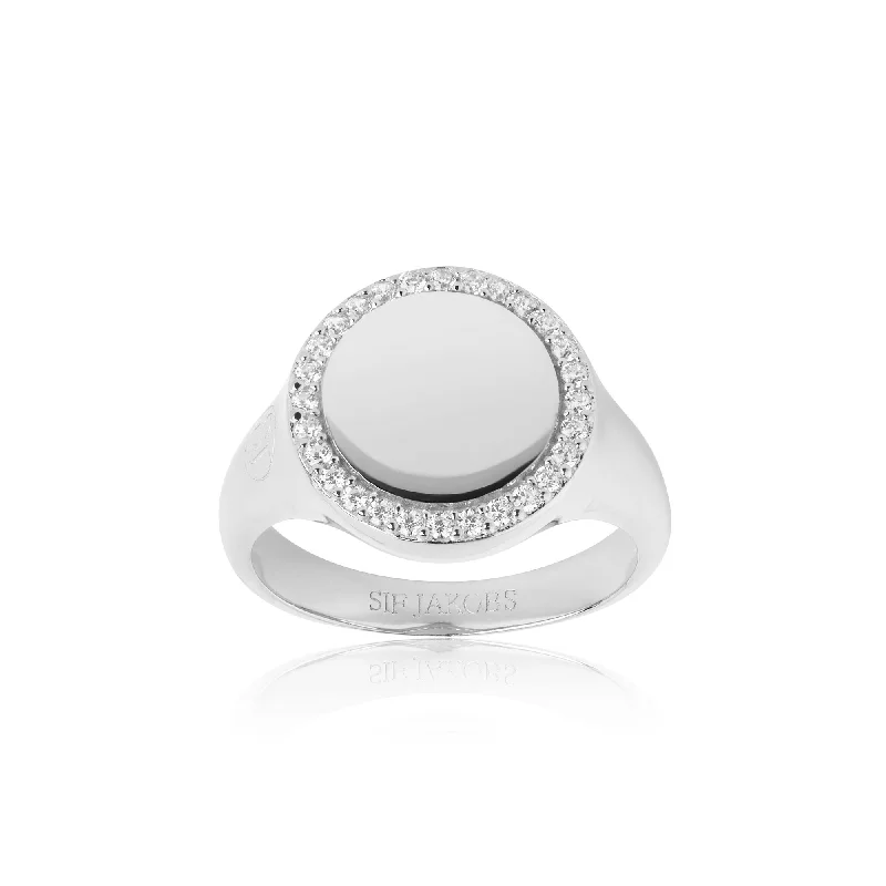 Flash Sale On Stunning Jewelry – Don't Miss Out Follina Grande Silver Ring w. White Zirconias