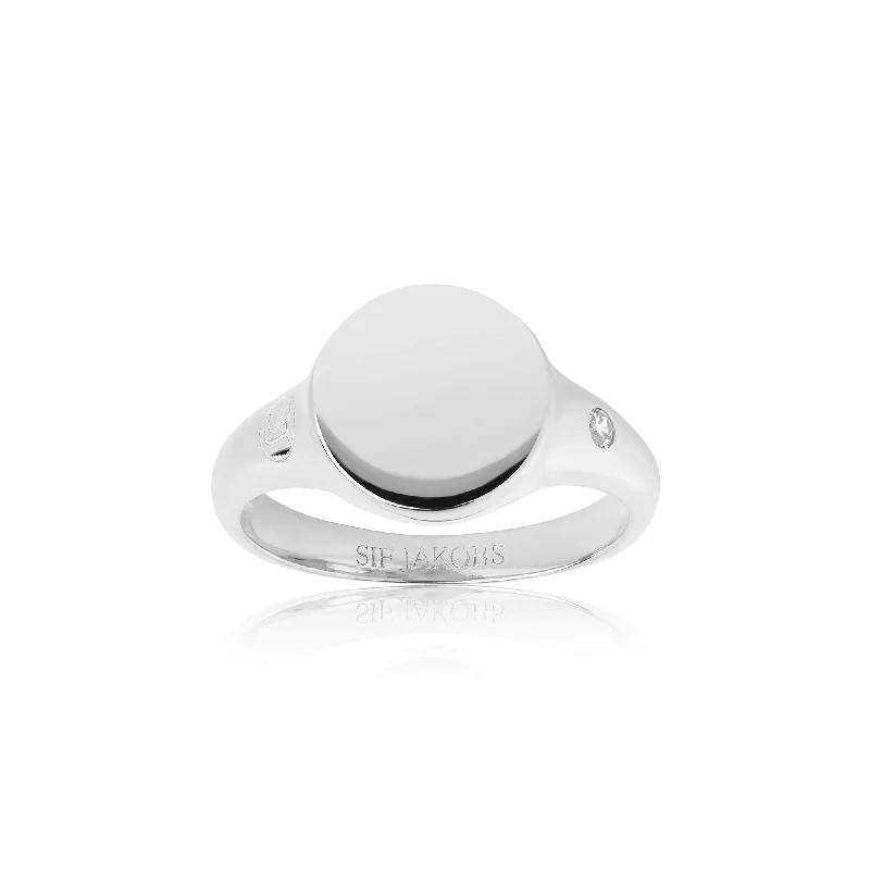Huge Savings On Timeless Jewelry Collections Follina Pianura Piccolo Silver Ring w. White Zirconia