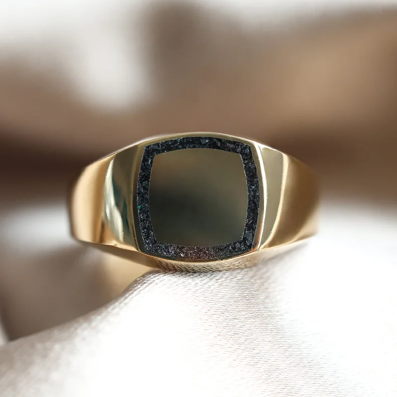Limited-Time Offer On Elegant Jewelry Pieces Brad gold inlay signet ring