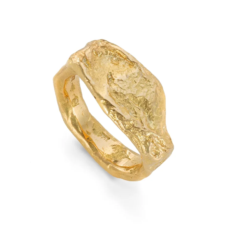 Elegant Jewelry, Exclusive Prices – Shop Now Signet Rock Ring 18ct Gold
