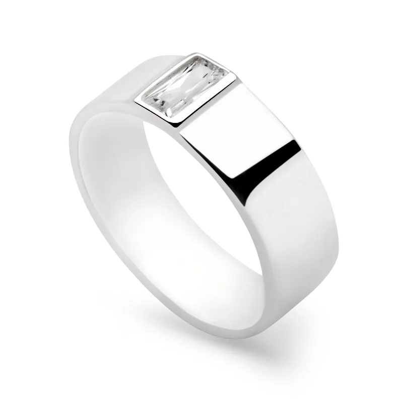 Grab Exquisite Jewelry At The Lowest Prices Sparkling Flat Band Ring