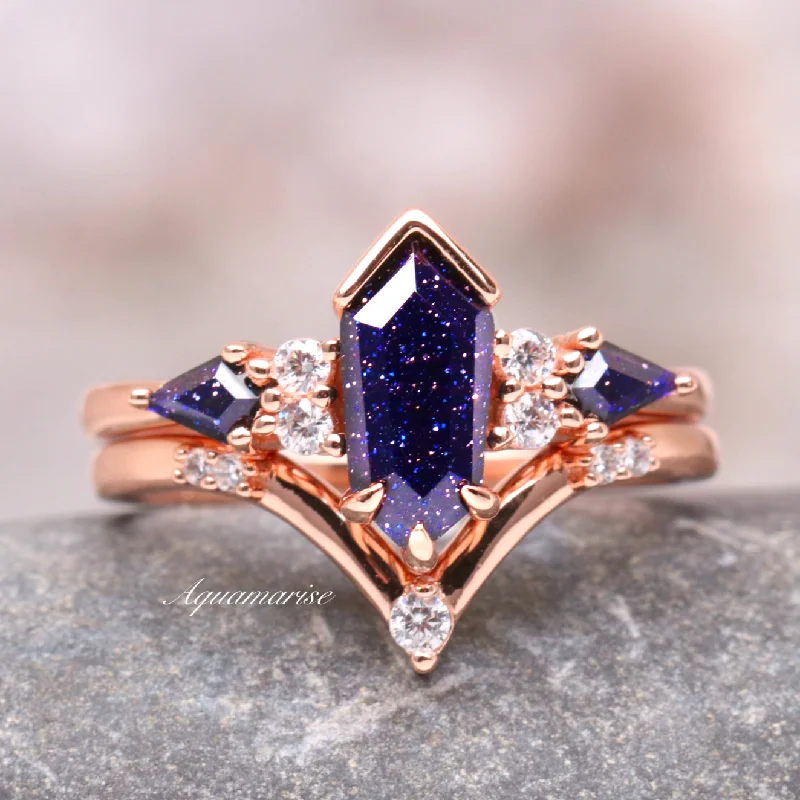 Stunning Statement Jewelry, Unbeatable Discounts Starry Night Coffin Kite Ring Set- 14K Solid Rose Gold Stunning Statement Jewelry, Unbeatable Discounts Starry Night Coffin Kite Ring Set- 14K Solid Rose Gold