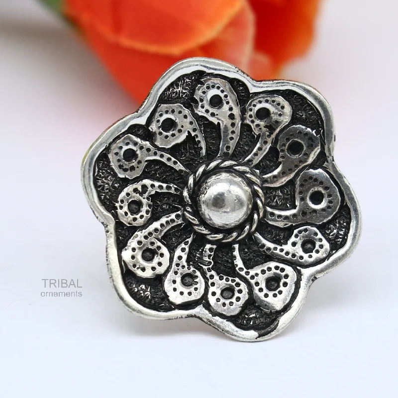Discover Unique Jewelry With Special Limited-Time Offers Vintage design wedding style 925 sterling silver chitai work adjustable ring band, best brides gifting tribal ethnic jewelry sr305 Discover Unique Jewelry With Special Limited-Time Offers Vintage design wedding style 925 sterling silver chitai work adjustable ring band, best brides gifting tribal ethnic jewelry sr305