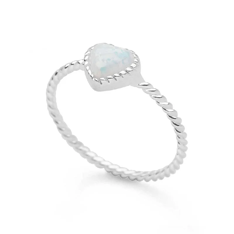 Unmissable Jewelry Sale – Shop Before It's Too Late White Opal Heart Ring