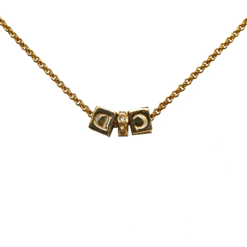 Final Call For Exquisite Jewelry At Reduced Rates DIOR CD Logo Pendant Necklace Costume Necklace