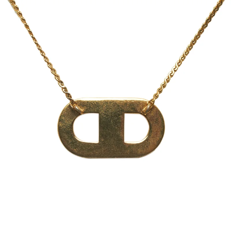 Celebrate Every Occasion With Sparkling Savings DIOR CD Logo Pendant Necklace Costume Necklace