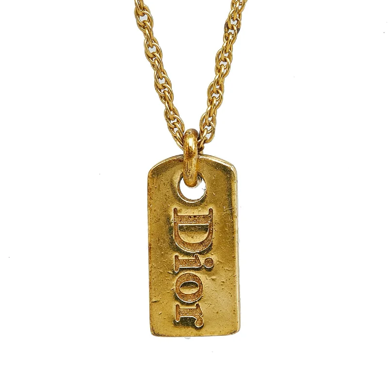 Dazzling Deals On Necklaces, Bracelets, And More DIOR Logo Plate Pendant Necklace Costume Necklace