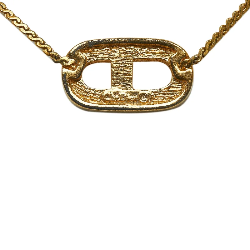 High-End Sparkle, Low-End Prices – Shop Now DIOR Logo Rhinestone Pendant Necklace Costume Necklace