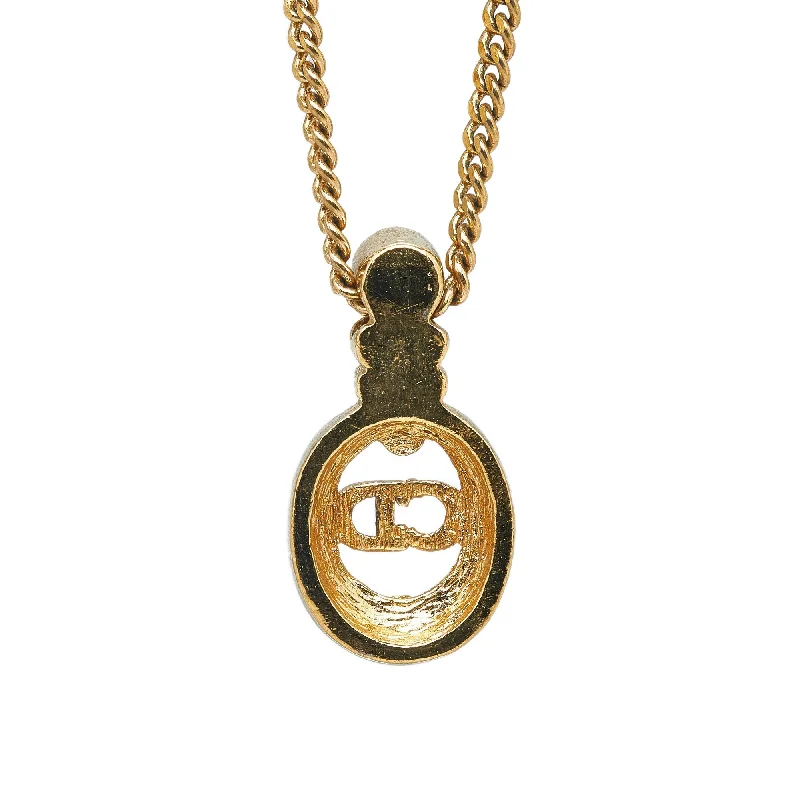 Chic And Stylish Jewelry At Discounted Prices DIOR Logo Rhinestone Pendant Necklace Costume Necklace