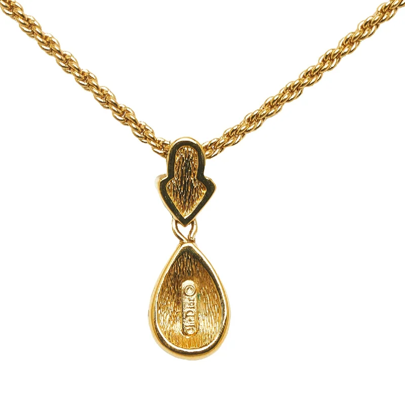 Shop Dazzling Rings, Earrings, And More At Special Discounts DIOR Rhinestone Pendant Necklace Costume Necklace