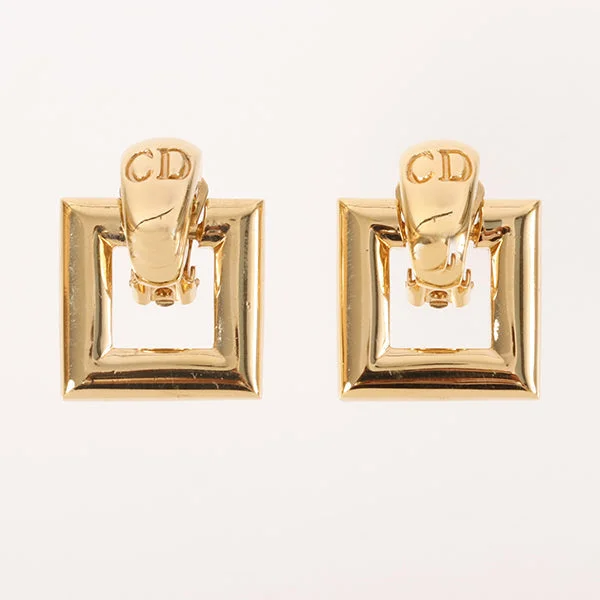 Affordable Glamour – Must-Have Jewelry At Special Rates DIOR Square Logo Design Earrings Necklace Sets Black/Rhinestone