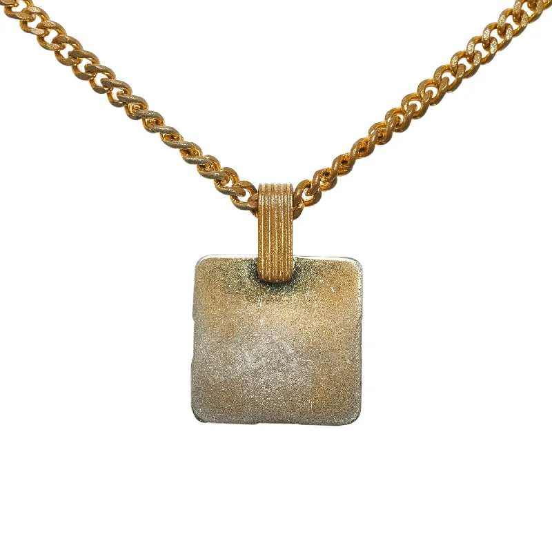 The Jewelry Sale You've Been Waiting For Is Here DIOR Square Logo Pendant Necklace Costume Necklace