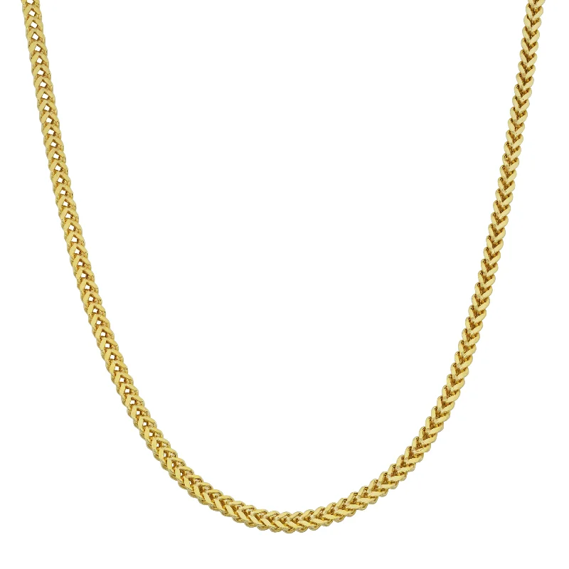 Elegant Designs, Unbeatable Discounts – Shop Jewelry Now 10k Yellow Gold 1.9mm Franco Link Necklace (18 inch)