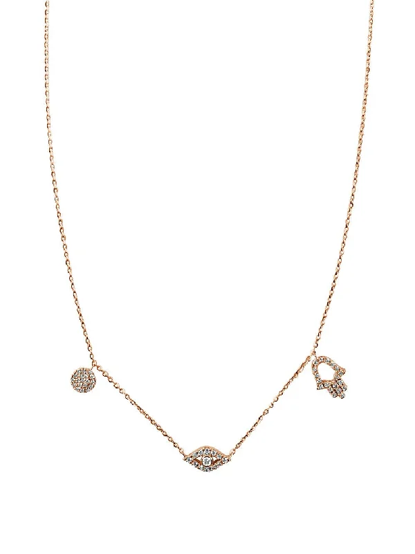 Sparkle More For Less – Jewelry Sale Happening Now 14k Gold & Diamond Evil Eye Necklace