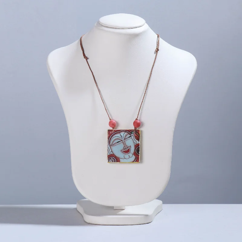 Sparkle In Style With Our Best Jewelry Deals Handpainted Kerala Mural MDF Wood Necklace