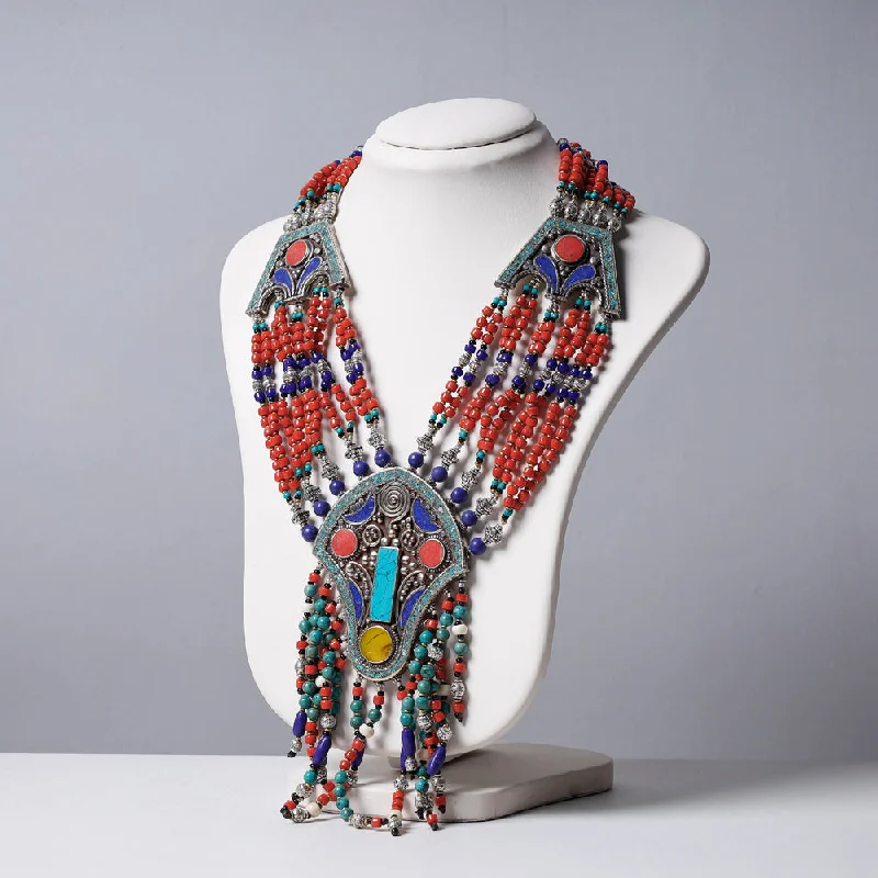 Elegant Jewelry At Unbeatable Prices – Shop Today Ethnic Tribal Tibetan Beadwork Necklace from Himalayas