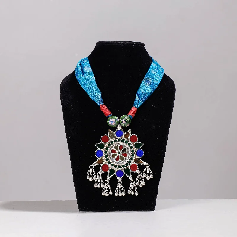 Fashion-Forward Jewelry At Incredible Prices Ikat Silk Fabric GS Pendant Necklace