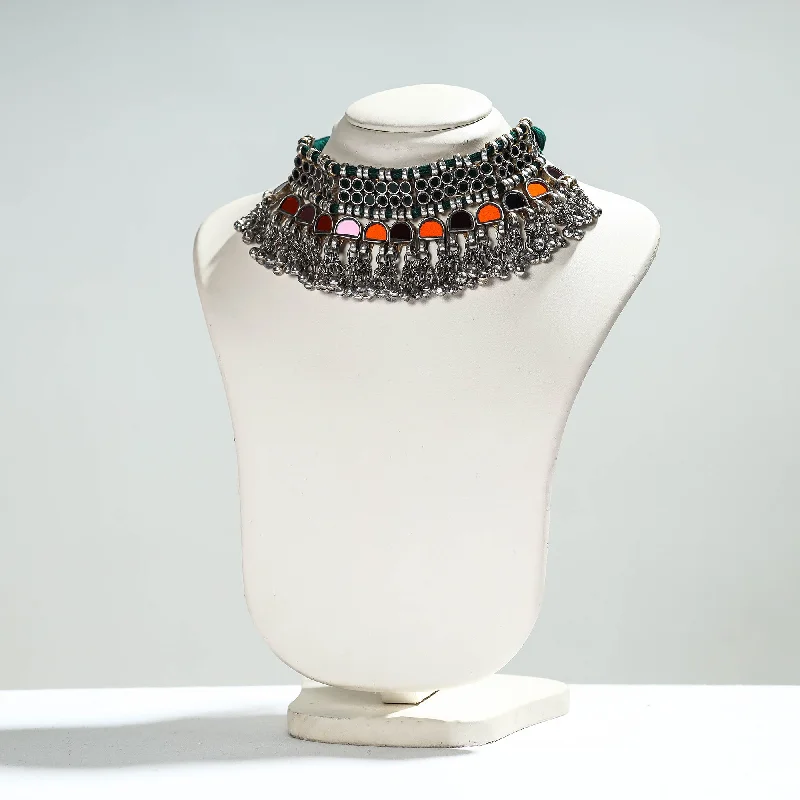 Grab Your Favorite Jewelry At The Lowest Prices Antique Glass Encrusted Tribal GS Necklace