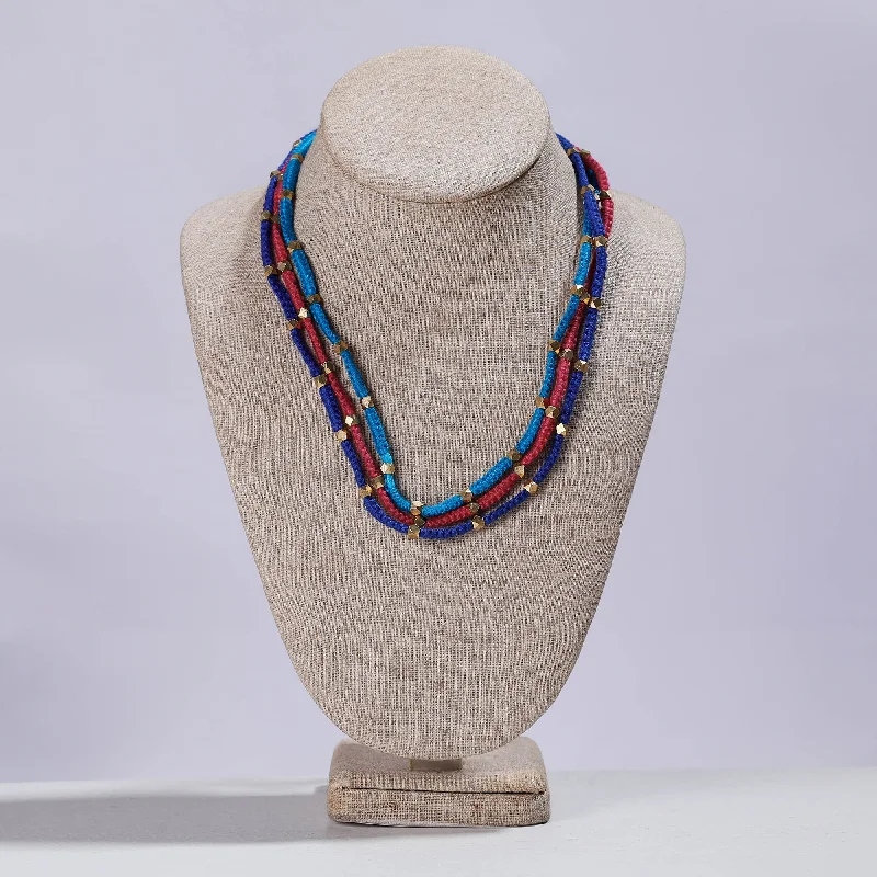 Luxury Jewelry Now At Special Promotional Rates Patwa Thread & Brass Bead Work Necklace by Kailash Patwa