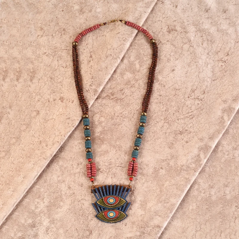 Trending Jewelry Now Available At Exclusive Prices Evil Eyes-III' Handcrafted Tribal Dokra Necklace