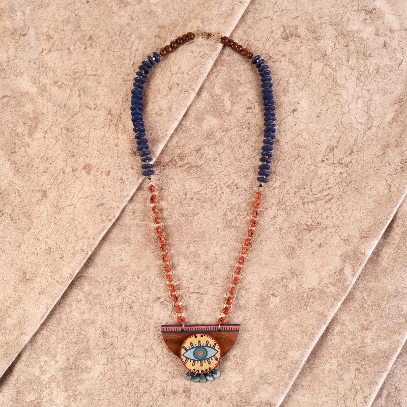 Seasonal Jewelry Sale – Upgrade Your Style Today Evil Eye' Round-C Handcrafted Tribal Dhokra Necklace