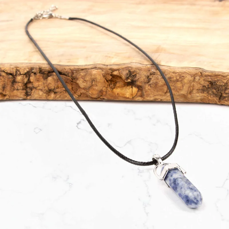 Eco-Friendly Sustainable Jewelry For Conscious Buyers Crystal Pendant Necklace - Blue Spot Jasper
