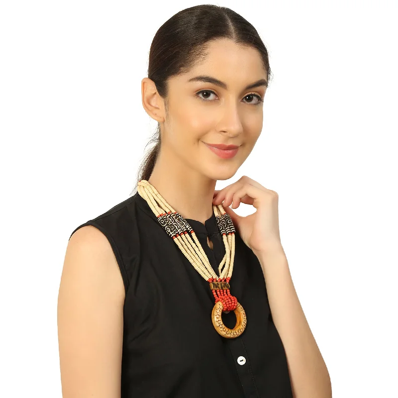 Exclusive Jewelry Sale – Limited-Time Discounts Multicolour Long Beaded Handcrafted Necklace by Bamboo Tree Jewels