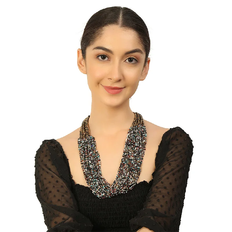 Seasonal Jewelry Deals – Elevate Your Style Handcrafted Multicolour Beads Necklace by Bamboo Tree Jewels