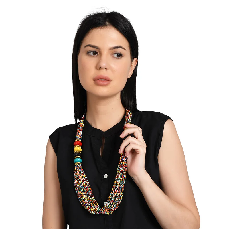 Huge Savings On Timeless Jewelry Collections Handcrafted Multicolour Beads Necklace by Bamboo Tree Jewels