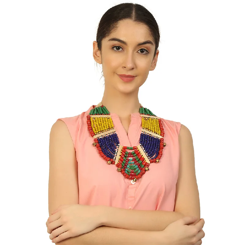 Special Jewelry Deals – Upgrade Your Collection Handcrafted Multicolour Beads Necklace by Bamboo Tree Jewels