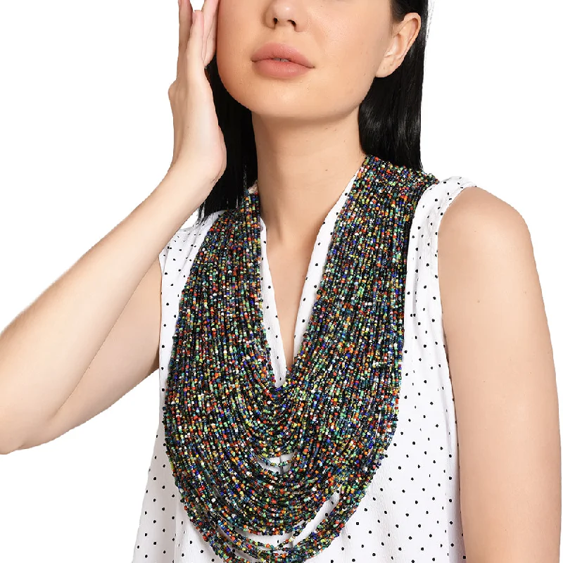Buy More, Save More On Stunning Jewelry Pieces Handcrafted Multicolour Beads Necklace by Bamboo Tree Jewels