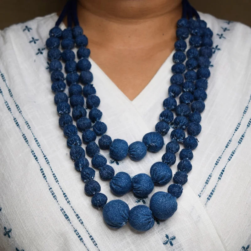 Special Deals On Handcrafted And Designer Jewelry Vaishnavi- Upcycled Denim Necklace by Dwij
